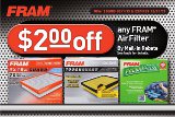 Fram High Mileage Oil Filter $2